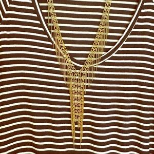 Gold color chain link necklace